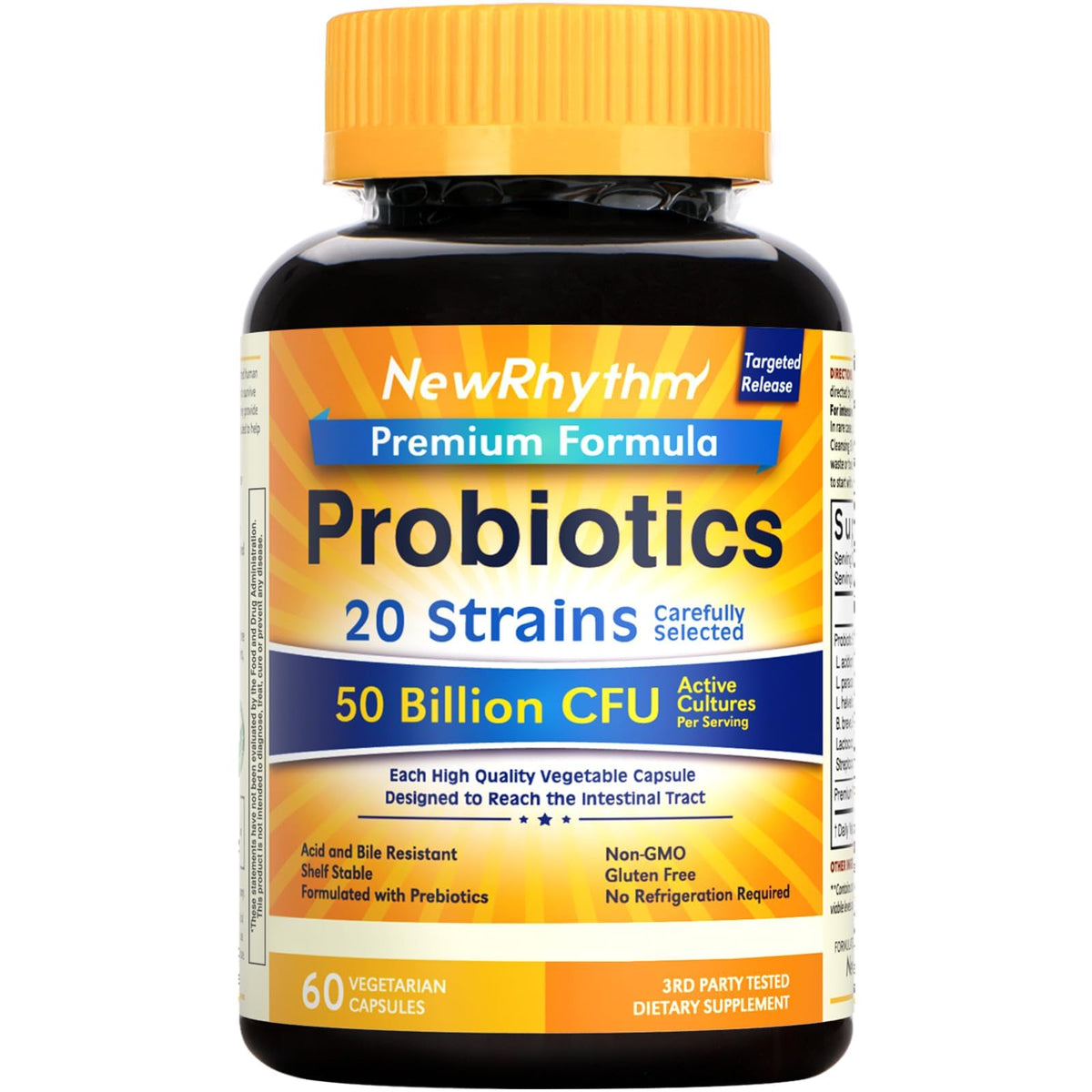 NewRhythm 50 Billion Probiotics Capsules front view