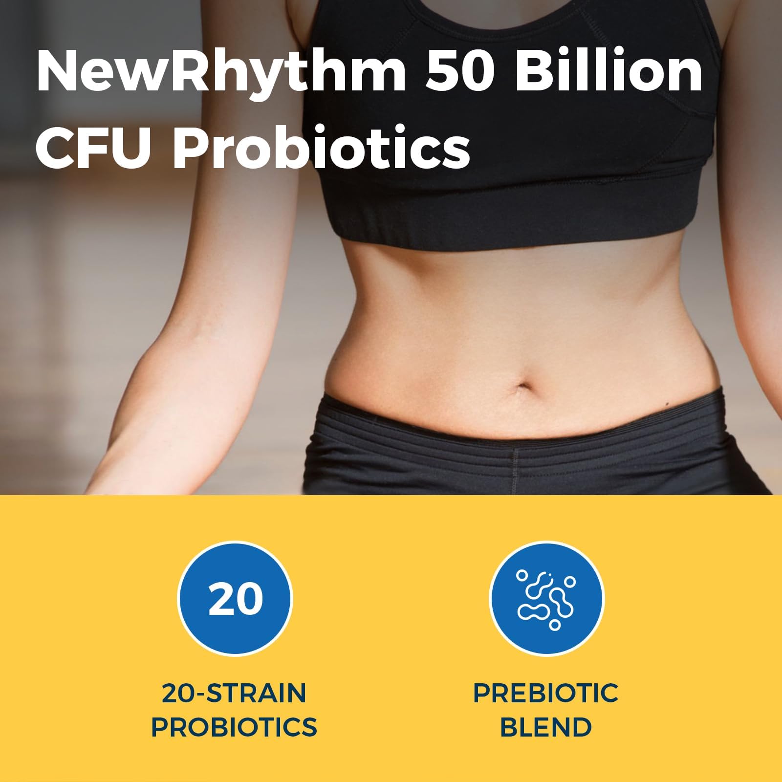 NewRhythm 50 Billion Probiotics Capsules side view