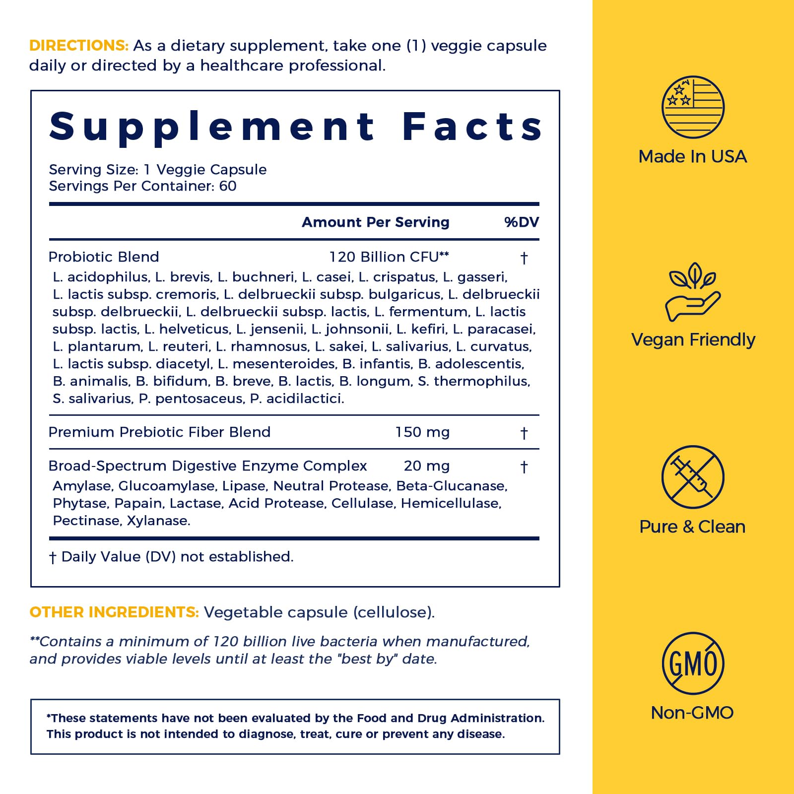 NewRhythm Probiotic Capsules packaging and dosage information