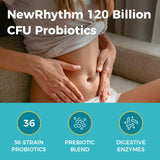 NewRhythm Probiotic Capsules showing label details