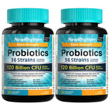 NewRhythm Probiotic Supplement bottle front view 120 billion CFU
