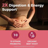 NewRhythm Probiotics + Beet Root bottle side view