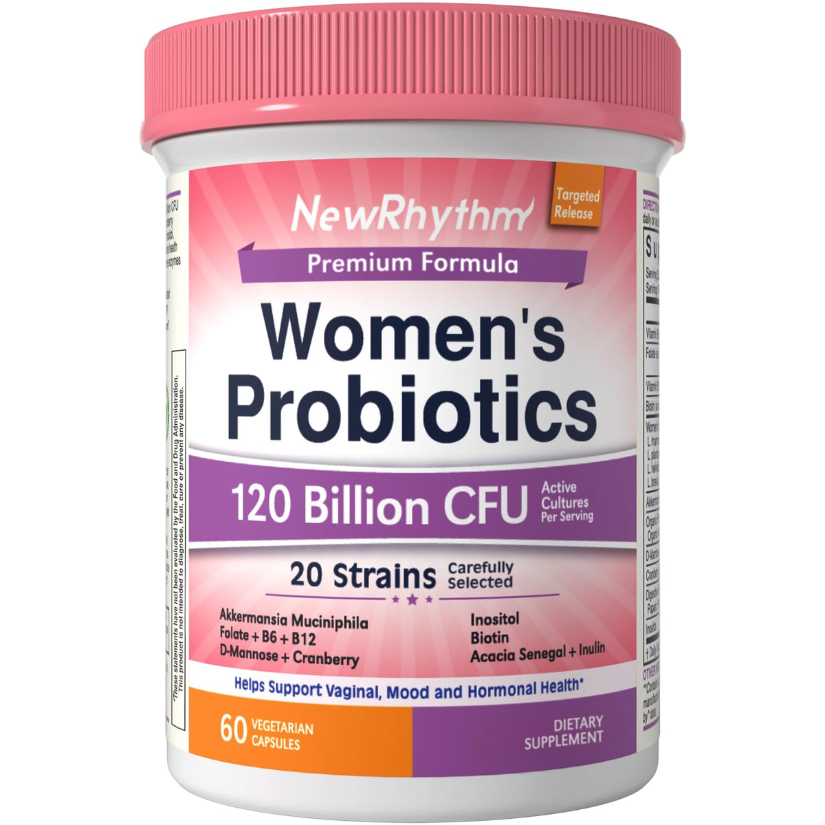 NewRhythm Probiotics for Women 120 Billion CFU front view