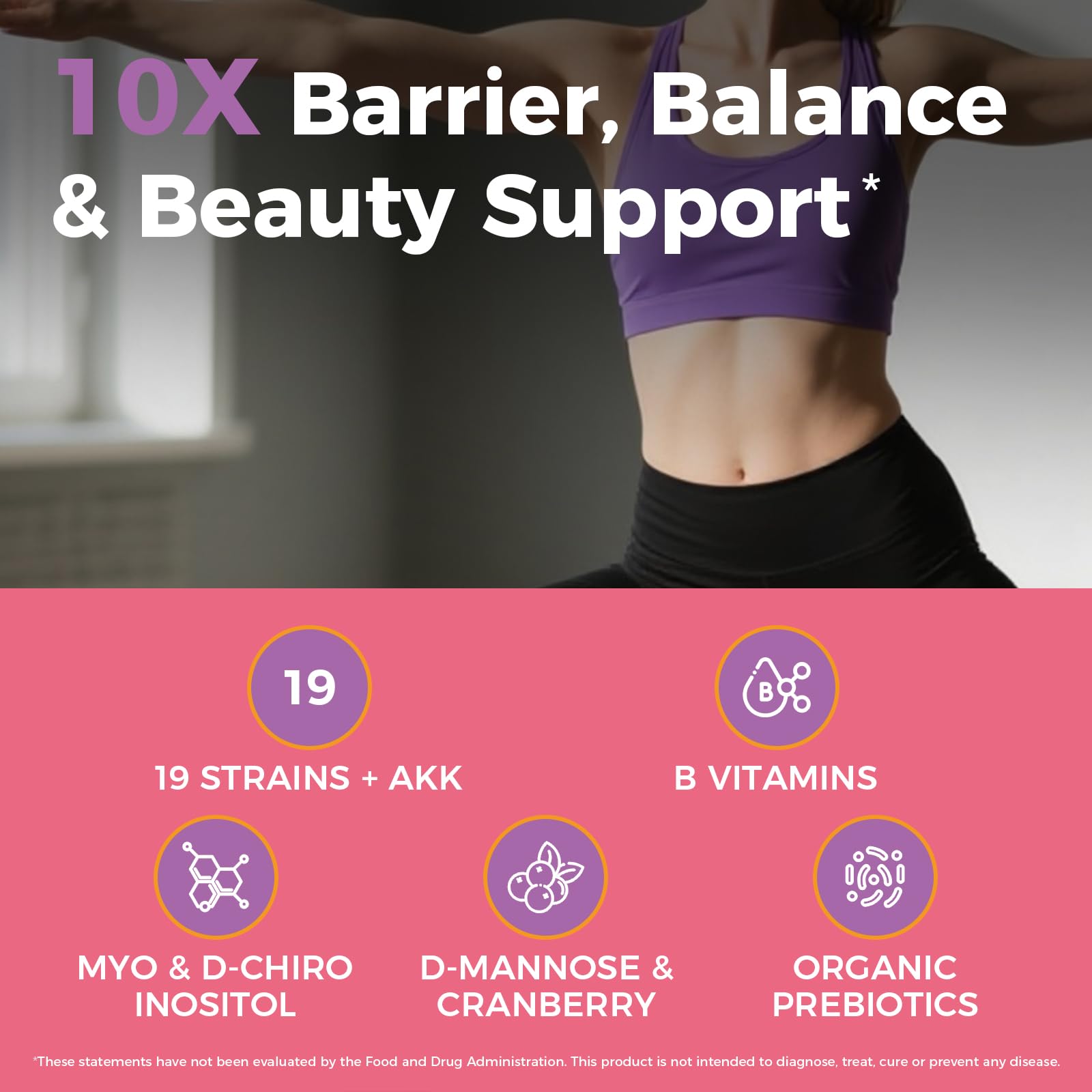 NewRhythm Probiotics for Women 120 Billion CFU packaging
