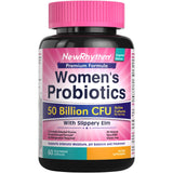 NewRhythm Slippery Elm+ Women's Probiotics front view with packaging
