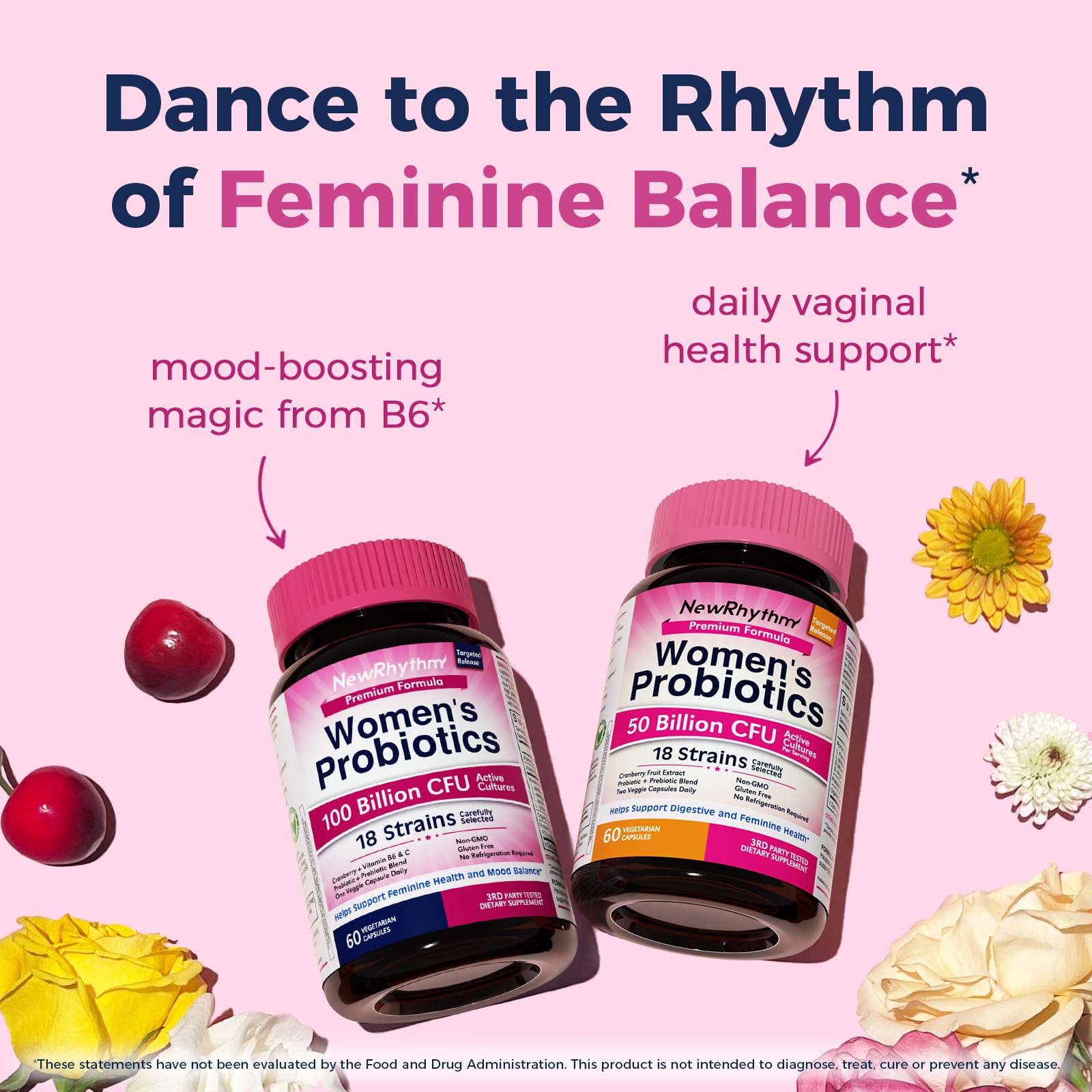 NewRhythm Women's Probiotics 100 Billion CFU ingredients list