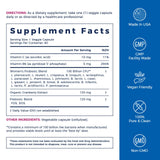 NewRhythm Women's Probiotics 100 Billion CFU on a wooden table