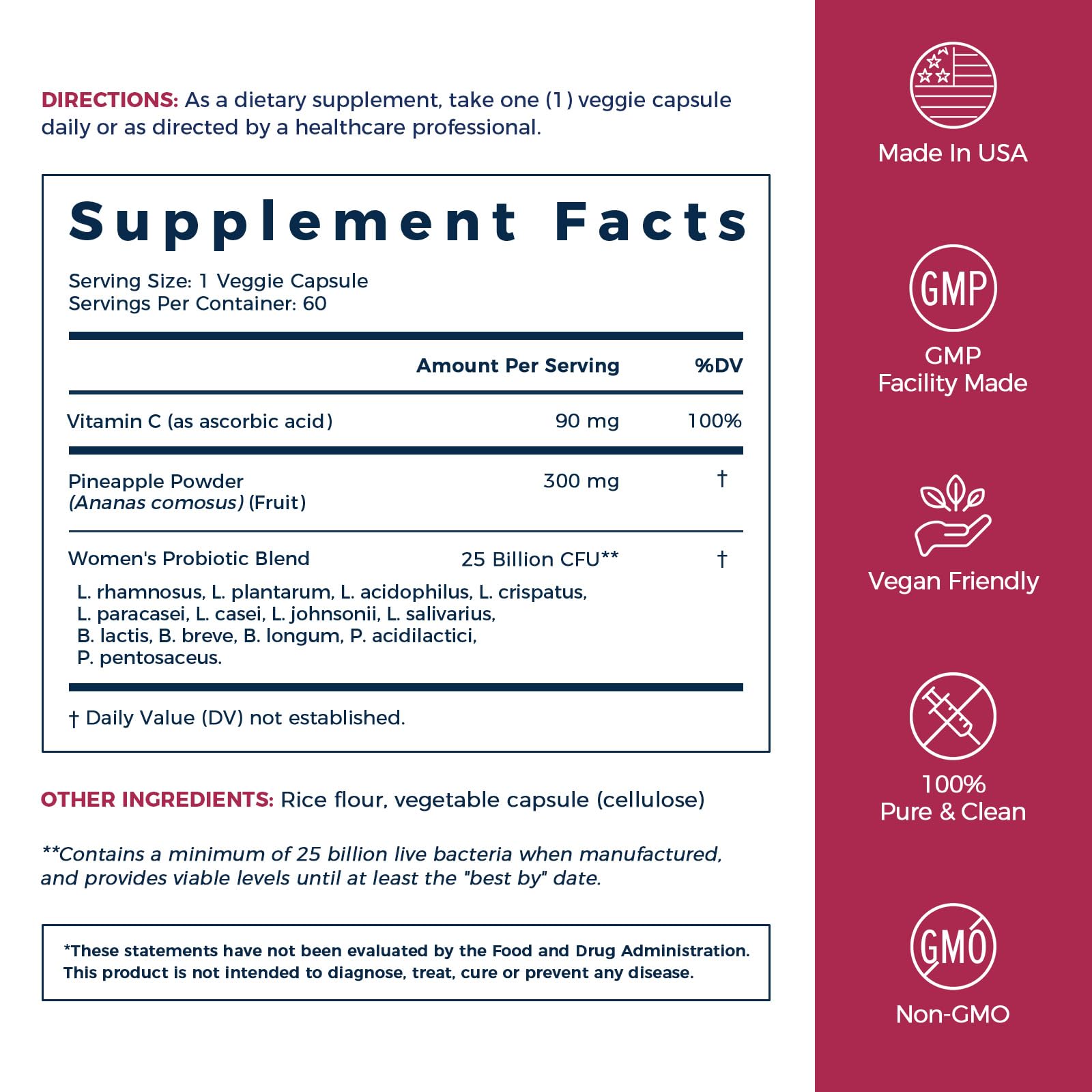 NewRhythm Women's Probiotics capsule close-up