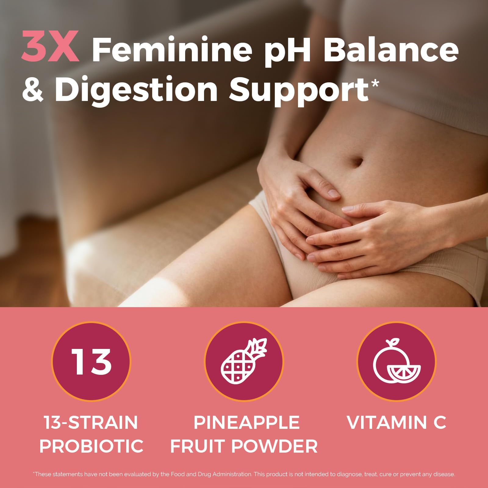 NewRhythm Women's Probiotics capsules on a table