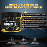 Newrish Shilajit Gummies displayed in a fitness setting