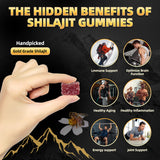 Newrish Shilajit Gummies with Manuka Honey flavour on a wooden table