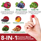 newseel Beet Root Gummies on a wooden table