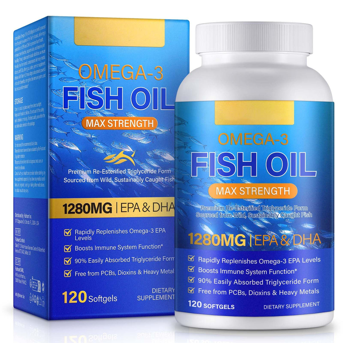 newseel Omega-3 Fish Oil Softgels front view