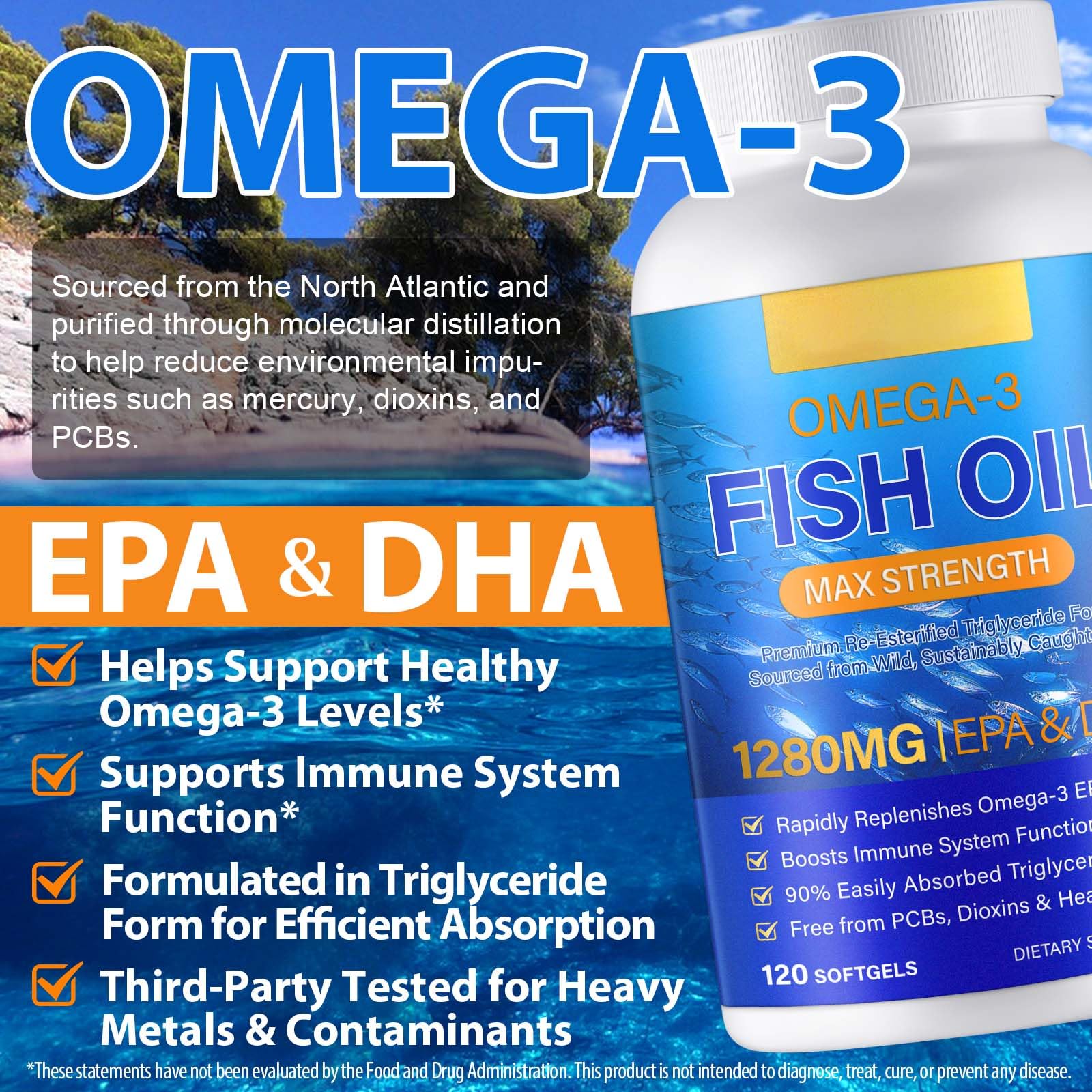 newseel Omega-3 Fish Oil Softgels packaging