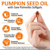 newseel Pumpkin Seed Oil and Saw Palmetto Supplement capsules in bottle