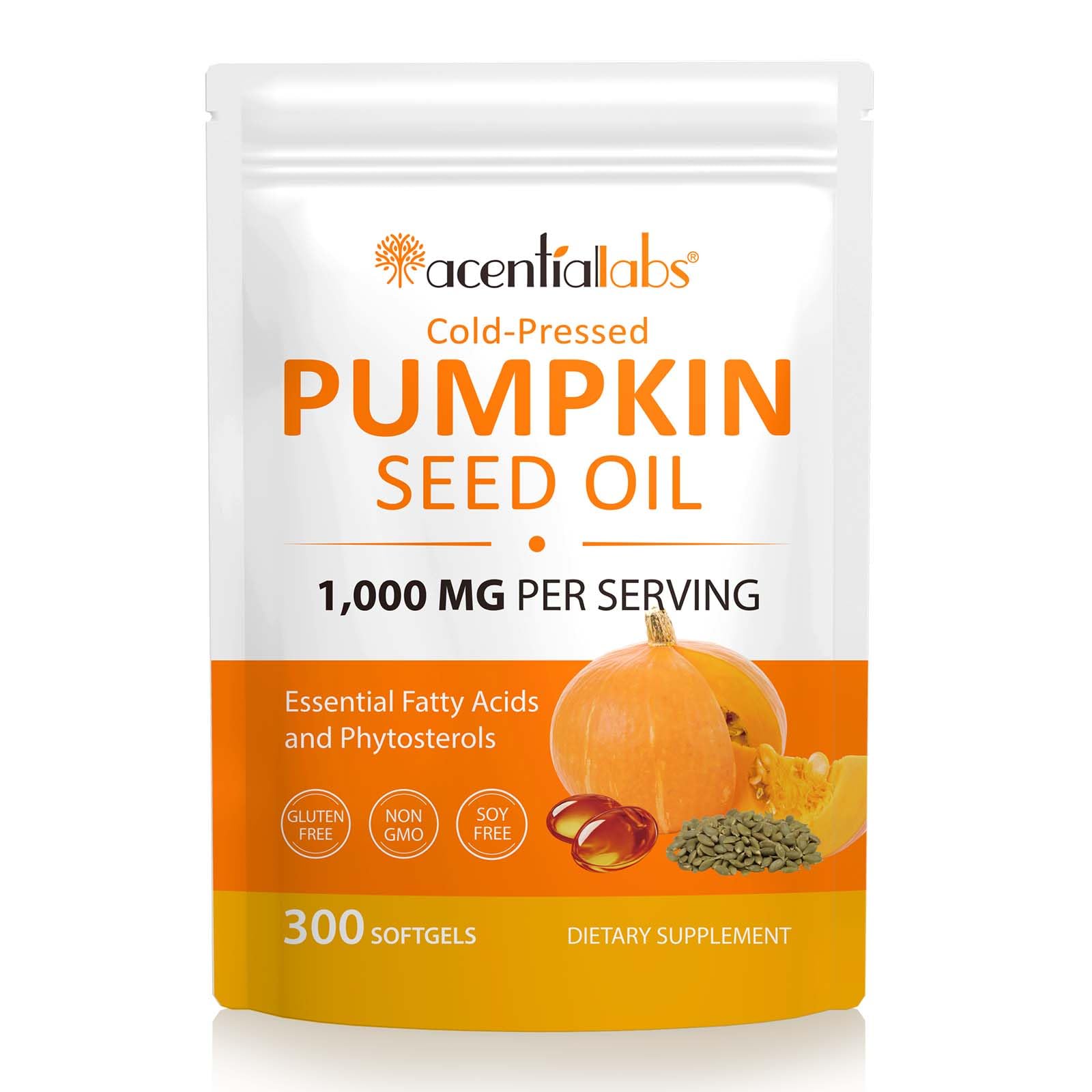 newseel Pumpkin Seed Oil and Saw Palmetto Supplement front view