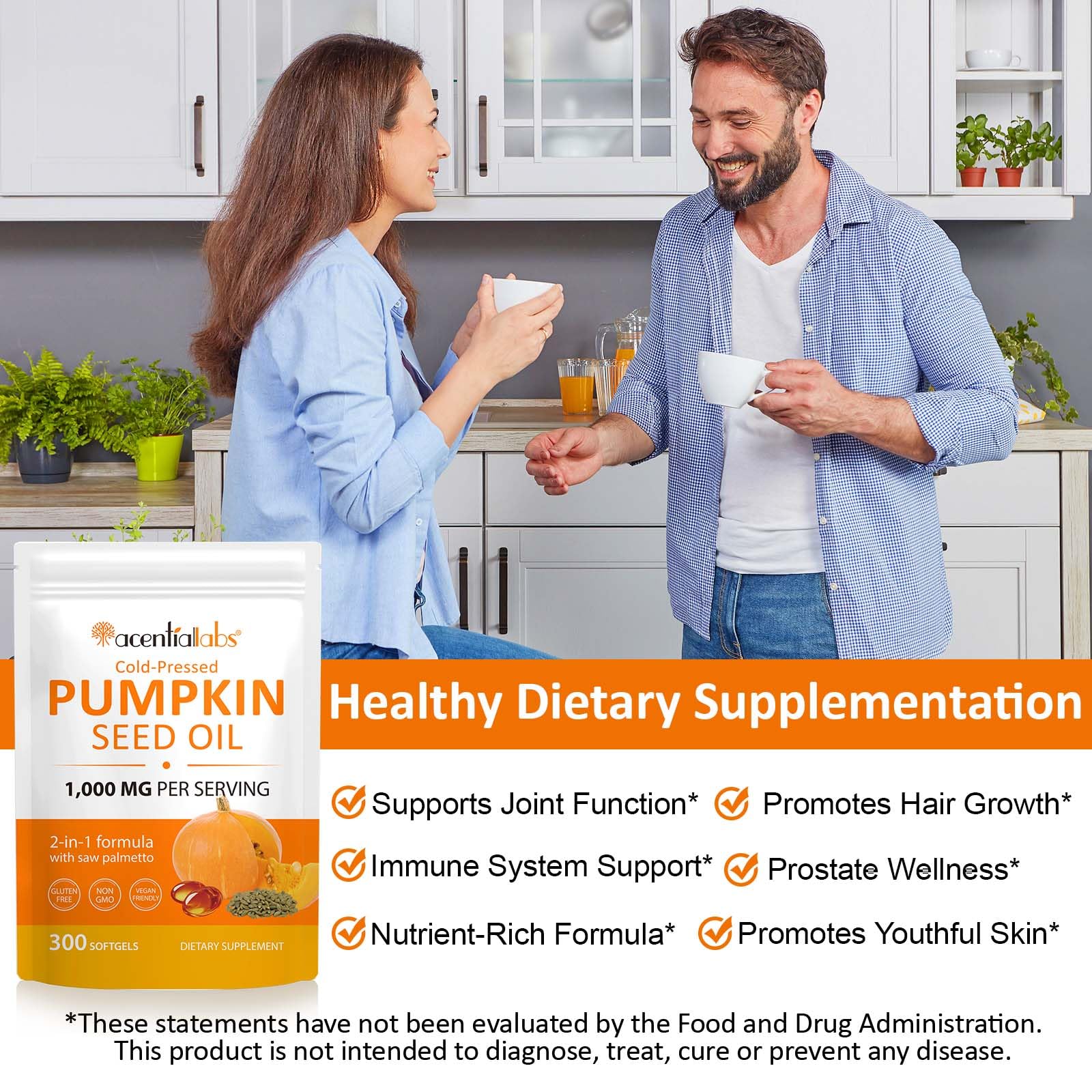newseel Pumpkin Seed Oil and Saw Palmetto Supplement lifestyle scene