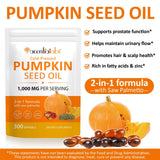 newseel Pumpkin Seed Oil and Saw Palmetto Supplement side view