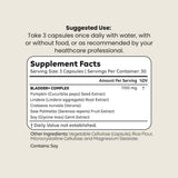 Newt Bladder Control Support Supplement ingredients list
