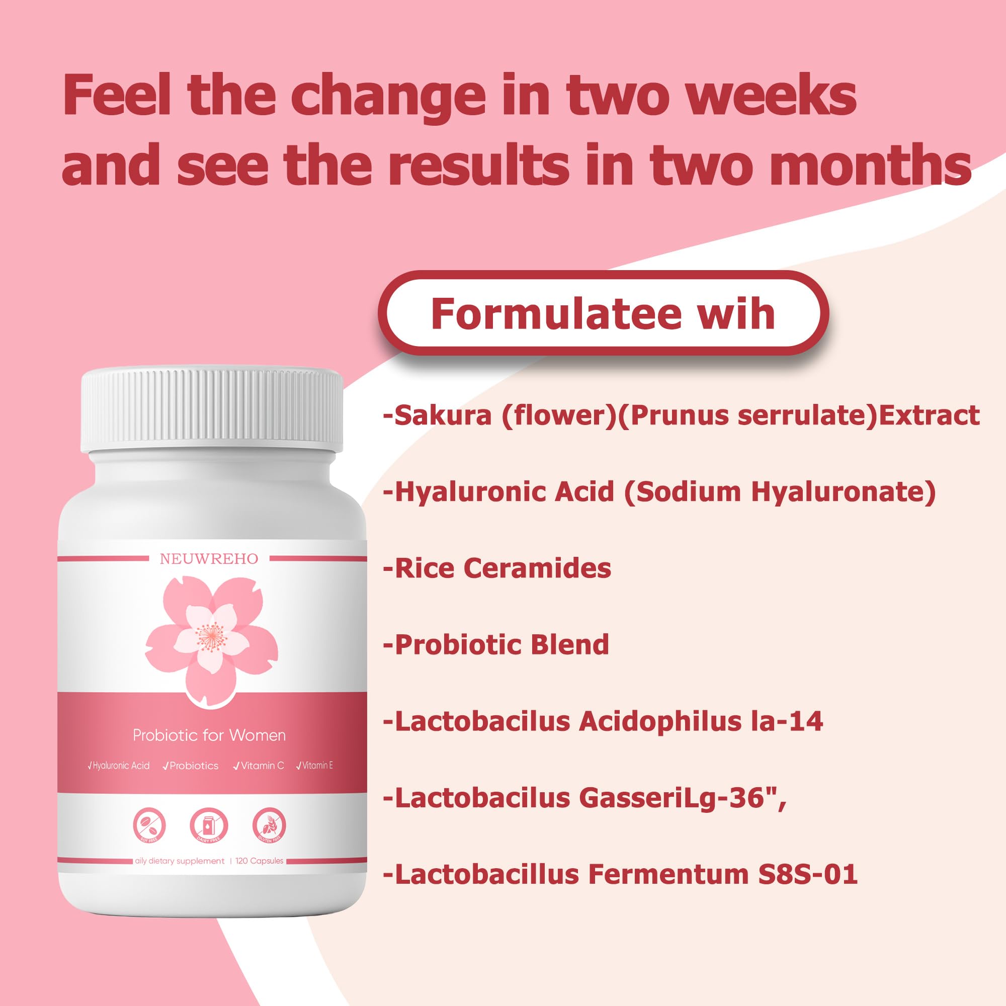 NEWUREHO Collagen Supplement 2000mg on a wooden table