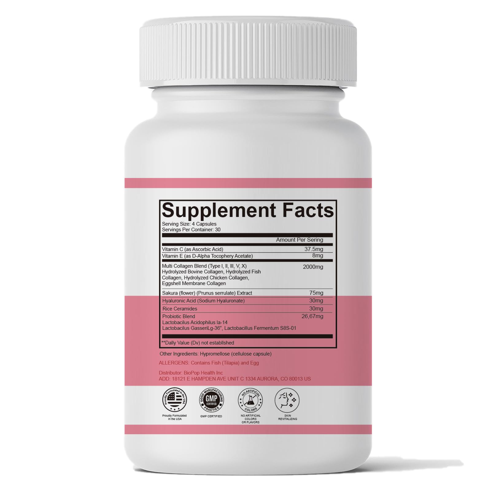 NEWUREHO Collagen Supplement 2000mg with lifestyle background