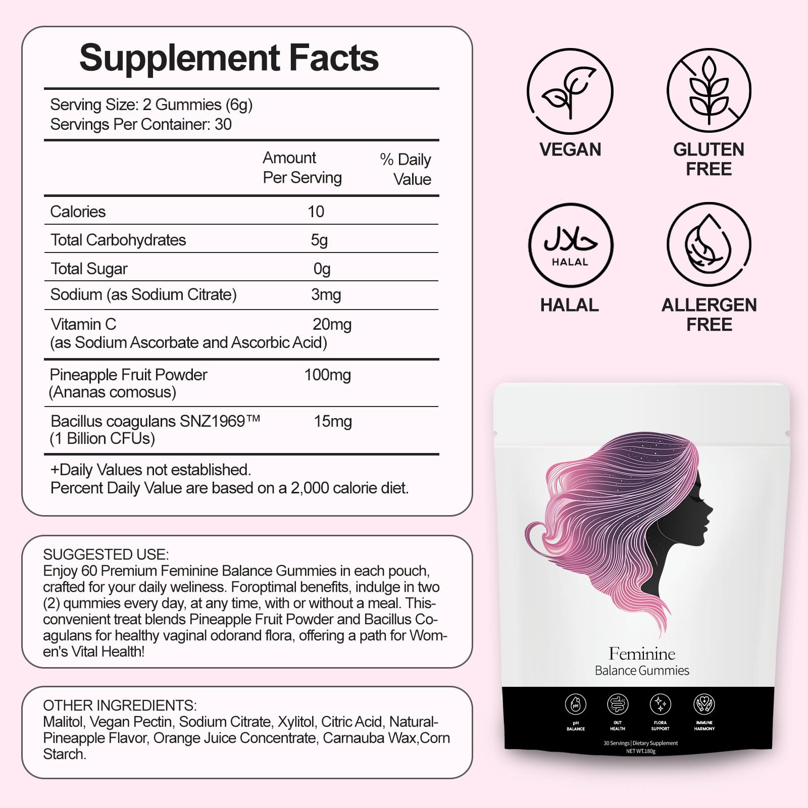 NEWUREHO Feminine Probiotics Gummies lifestyle scene with fruits