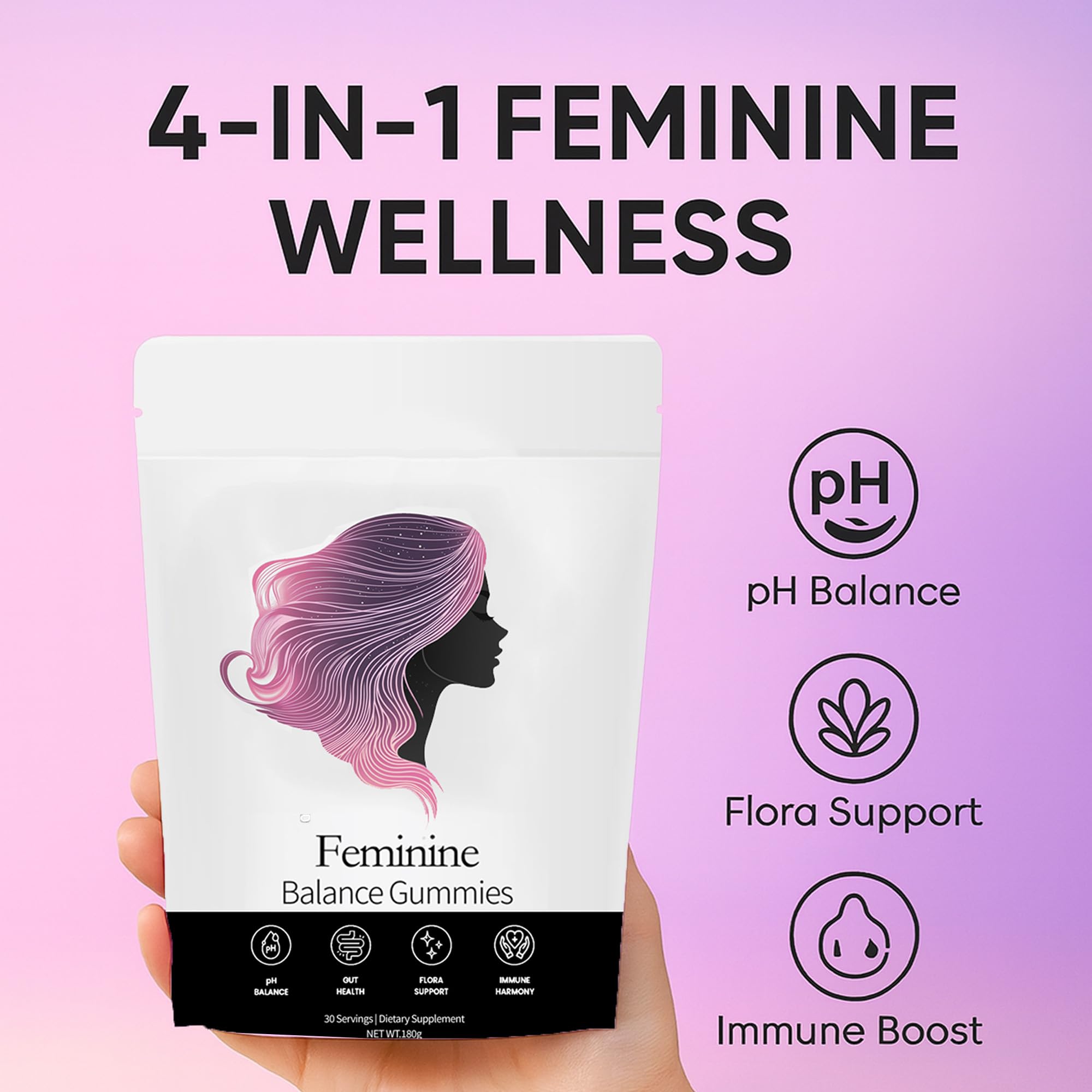 NEWUREHO Feminine Probiotics Gummies pineapple flavour close-up