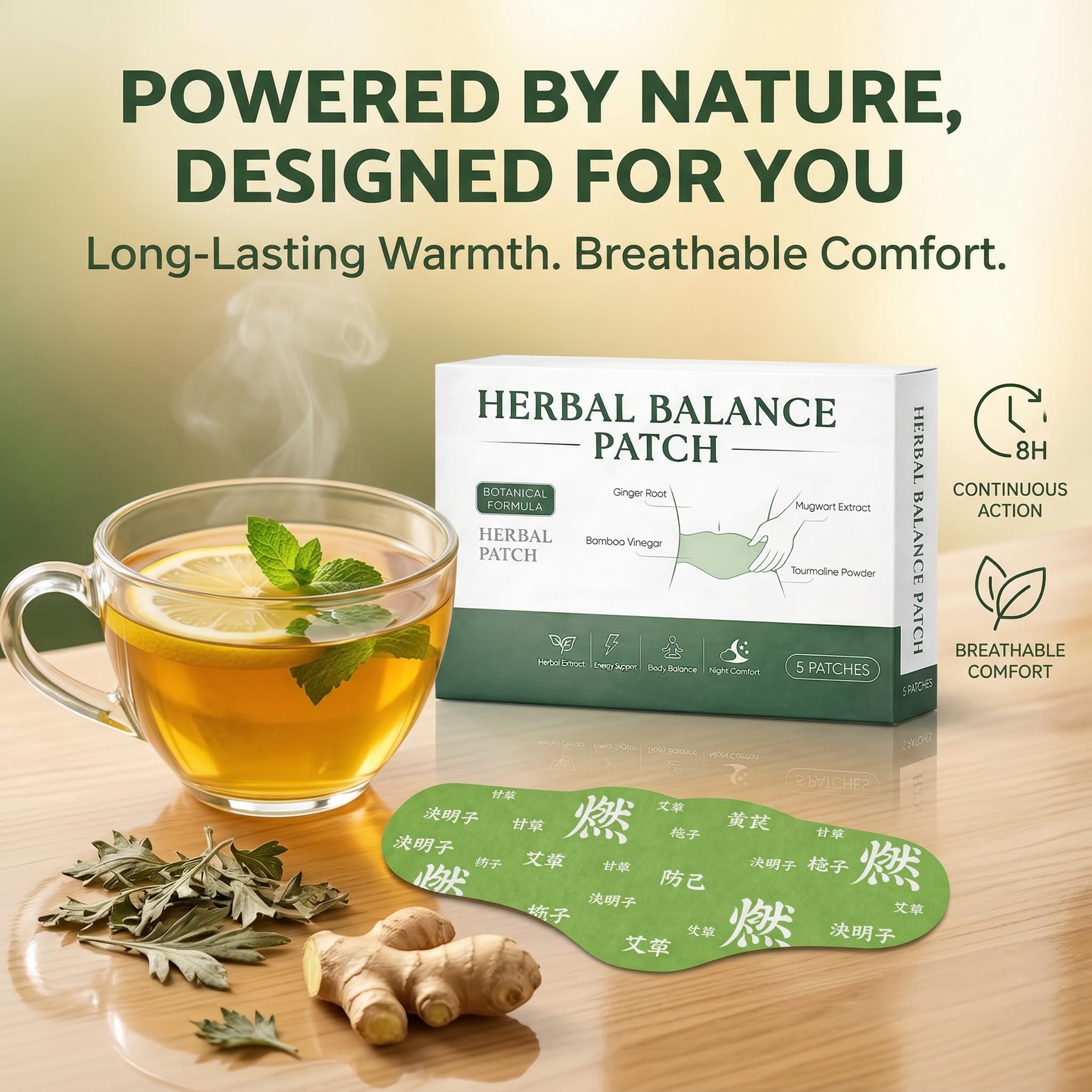 NEWUREHO Herbal Balance Patch lifestyle scene