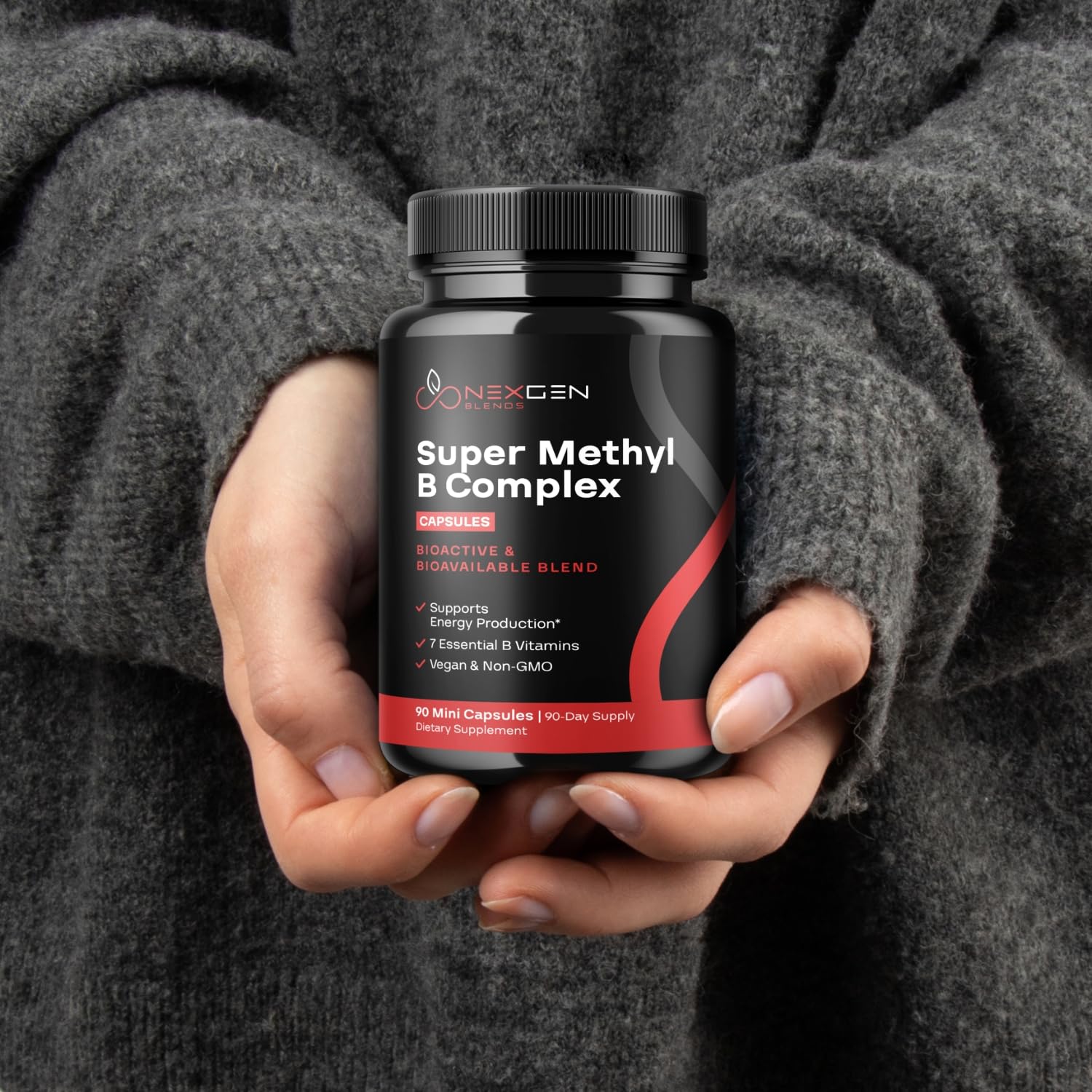 NEXGEN BLENDS B-Complex Methylated Vitamins 50g packaging