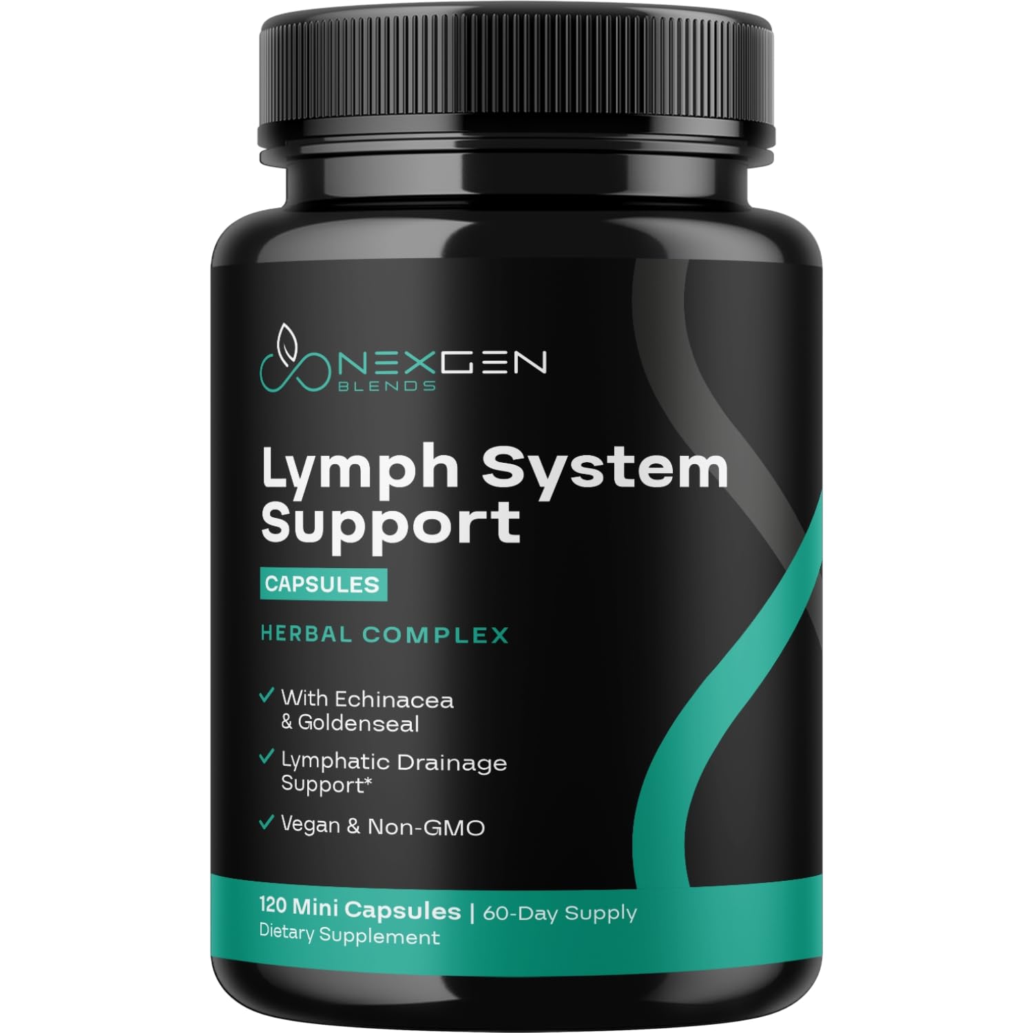 NEXGEN BLENDS Echinacea Lymph Support Capsules packaging details