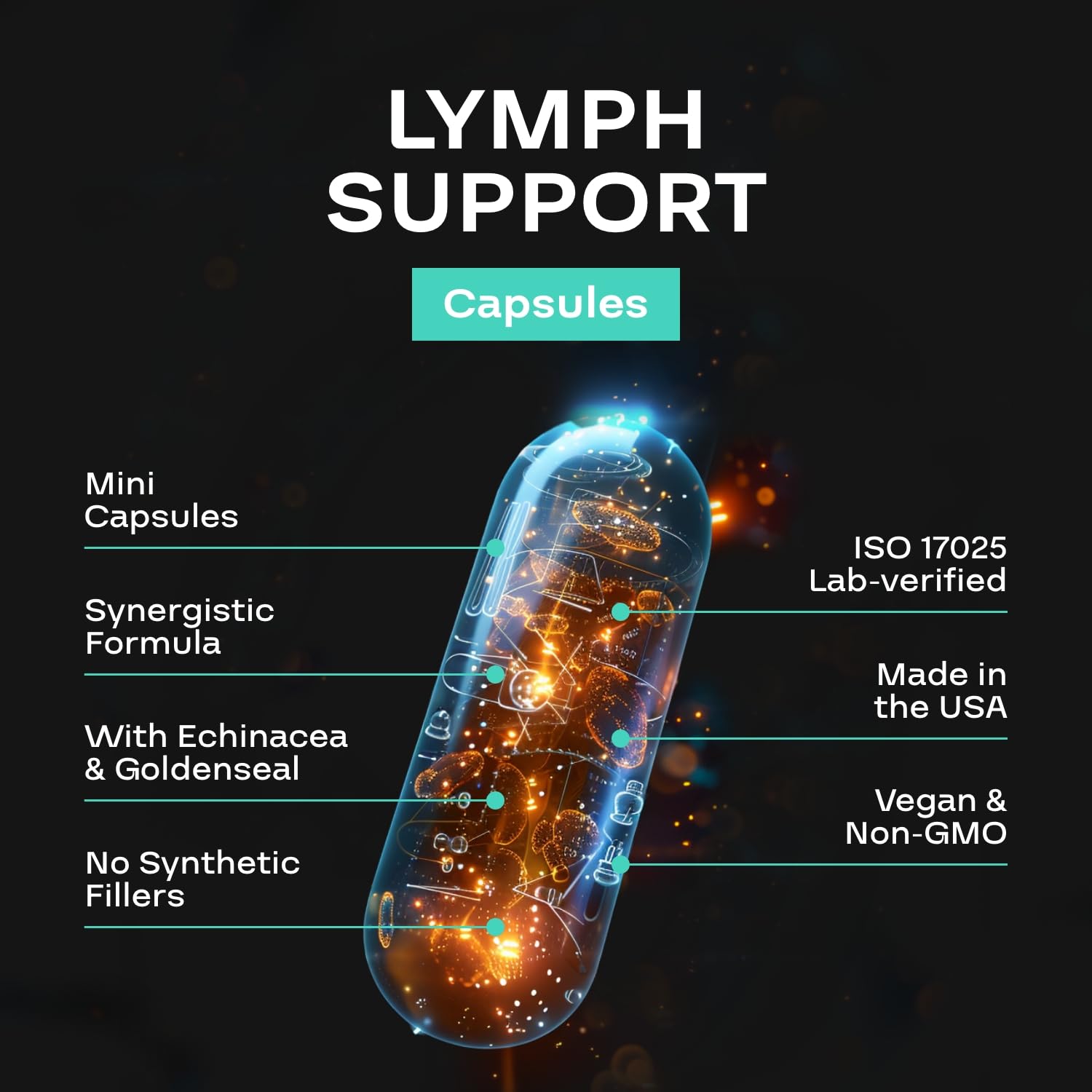 NEXGEN BLENDS Echinacea Lymph Support Supplement with a measuring spoon