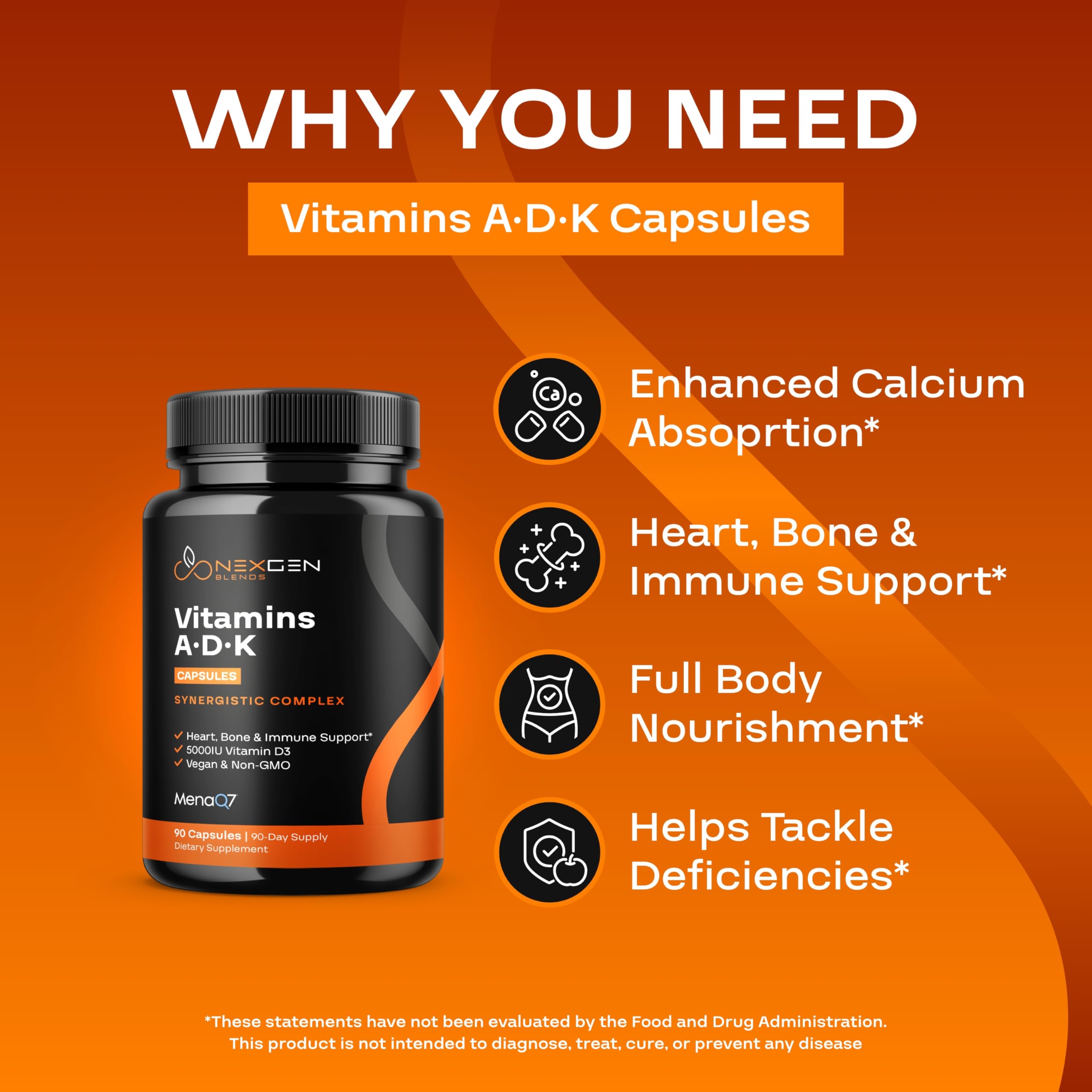 NEXGEN BLENDS Vitamin ADK Supplement ingredients list