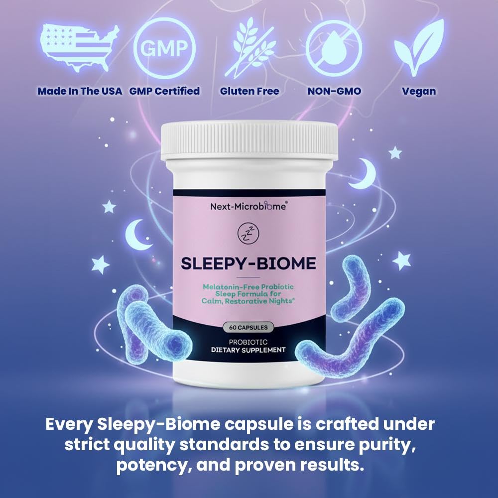 NEXT-MICROBIOME Sleepy-Biome 60g supplement lifestyle scene