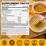Nextdia bee pollen gummies close-up showing texture