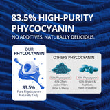 Nextdia Blue Spirulina Gummies on a wooden table