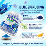 Nextdia Blue Spirulina Gummies side view with nutritional information