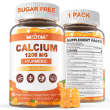 Nextdia Calcium Gummies front view with orange flavour