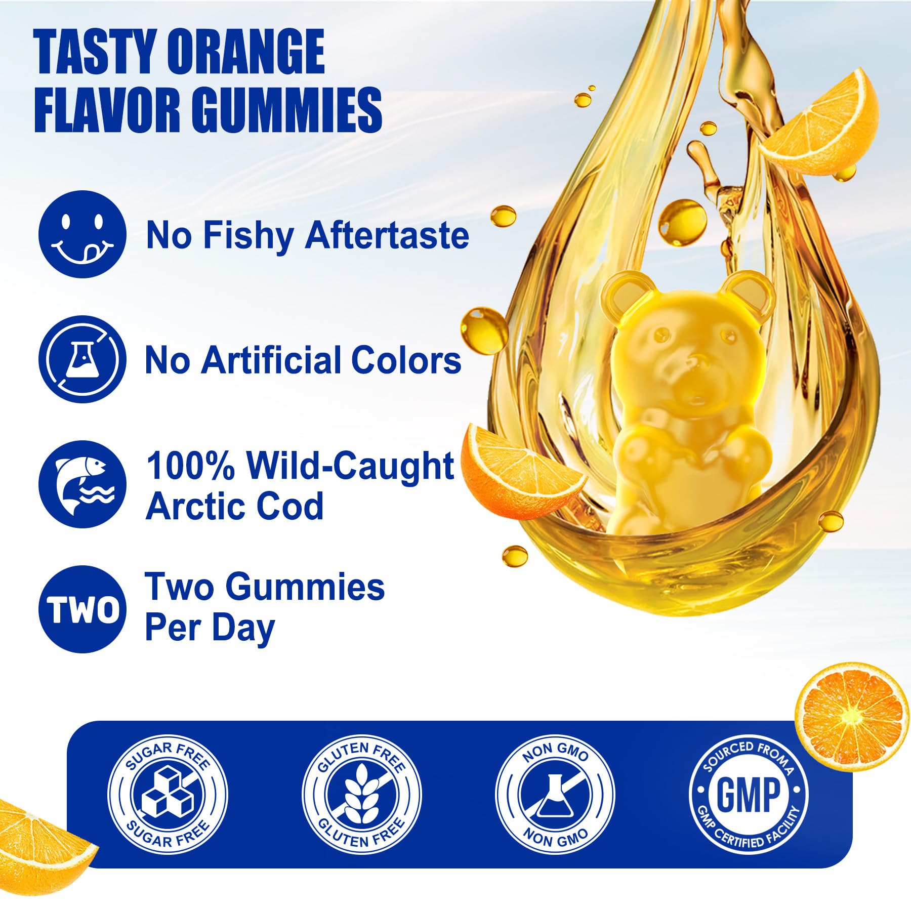 Nextdia Cod Liver Oil Gummies with a spoonful for serving