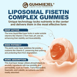 Nextdia Fisetin Gummies lifestyle shot with fruits
