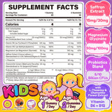 Nextdia Happy Saffron Gummies for Kids back view with nutritional information