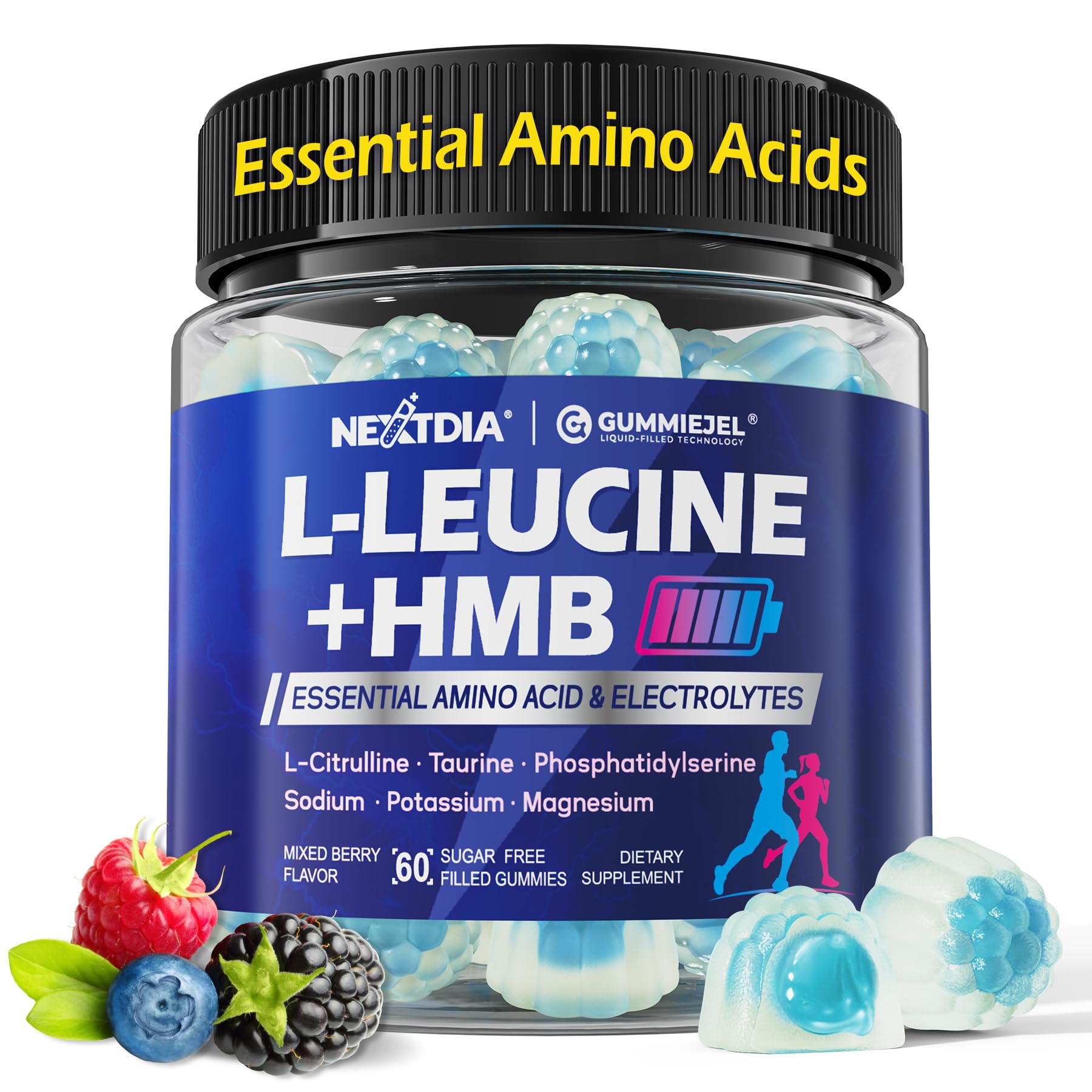 Nextdia HMB + L-Leucine Gummies front view