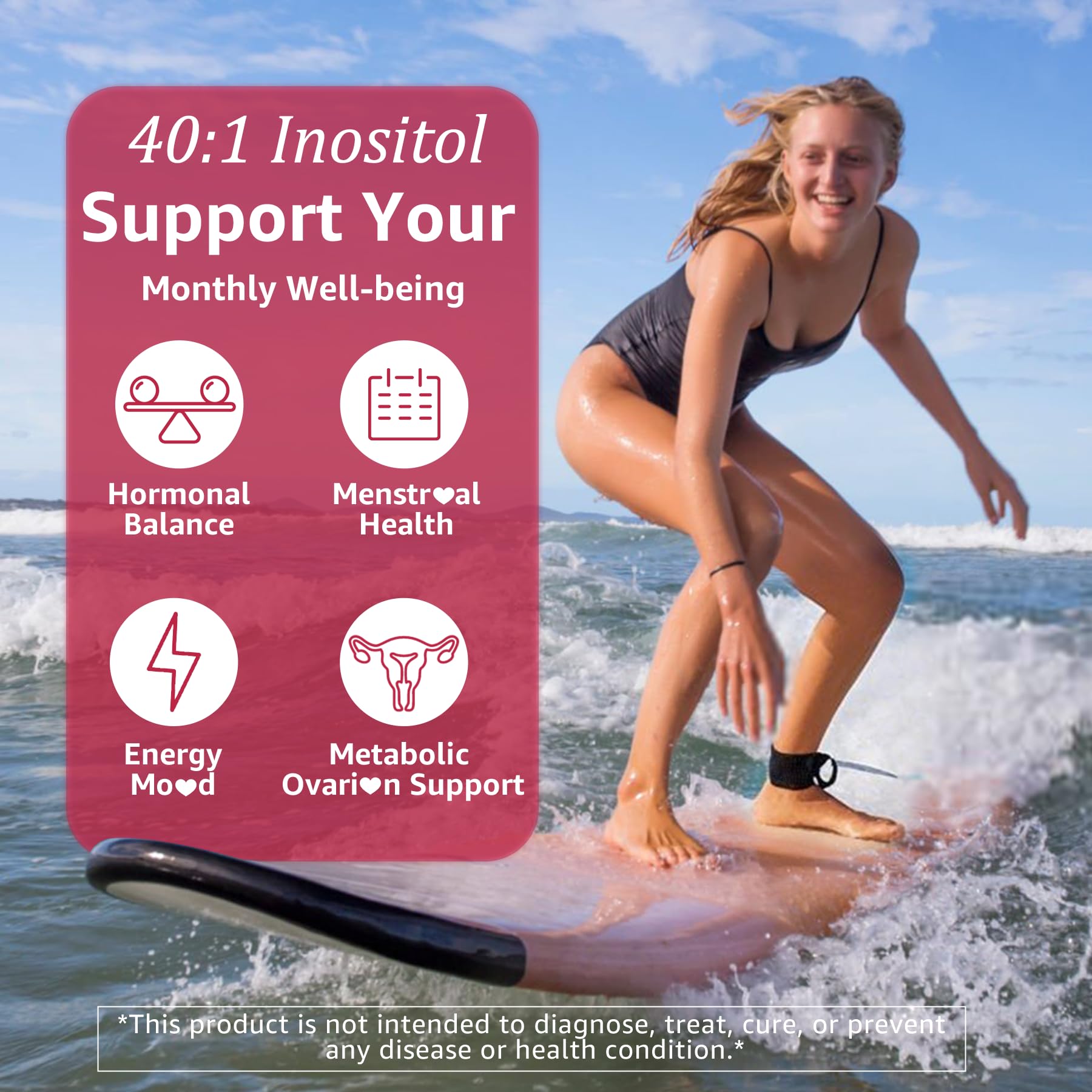 Nextdia Inositol Gummies back view with ingredient list