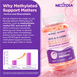 Nextdia Inositol Gummies on a wooden table with fresh strawberries