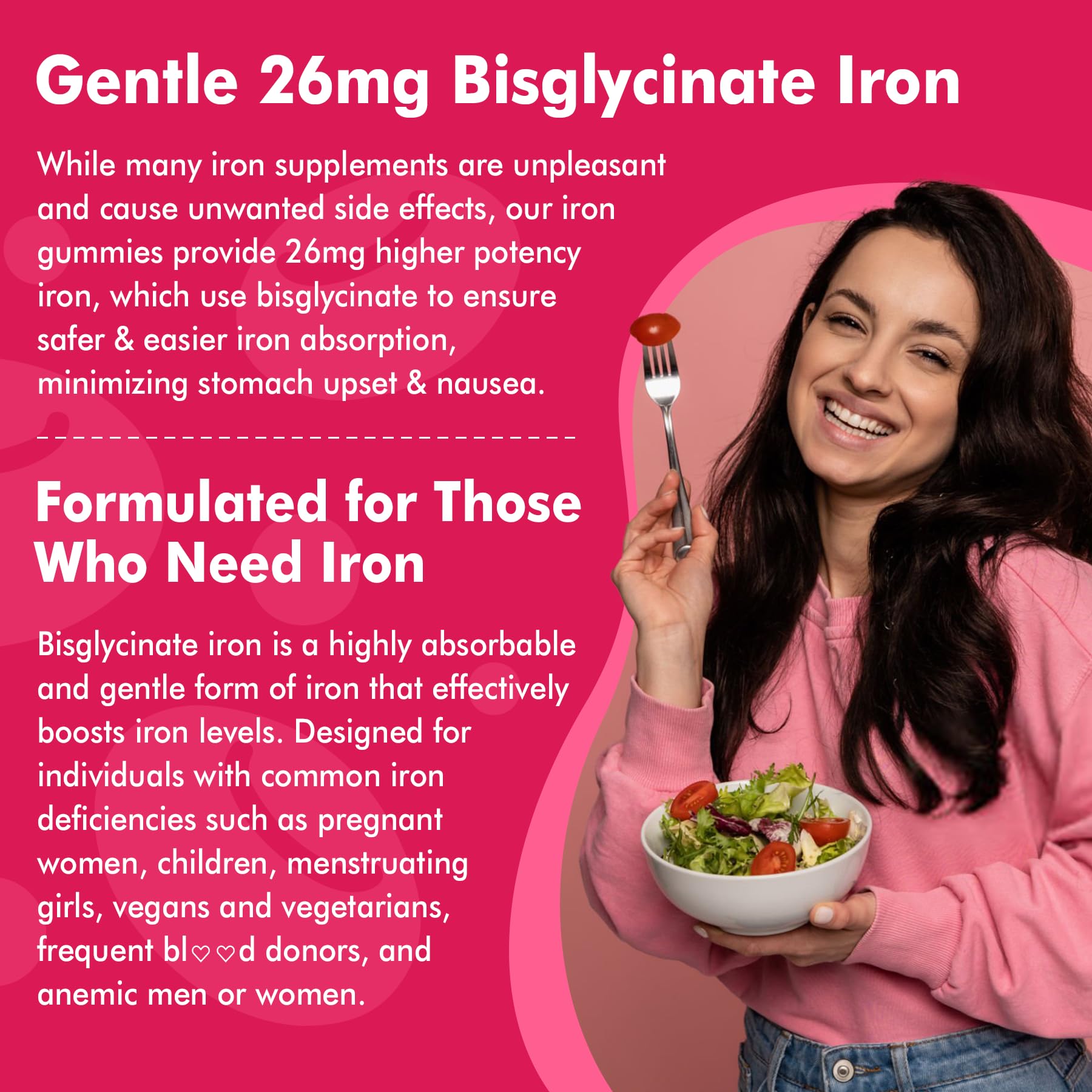 Nextdia Iron Bisglycinate Gummies displayed with other vitamins
