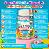Nextdia Kids 4+ Magnesium + Saffron Sleep Gummies with a measuring spoon