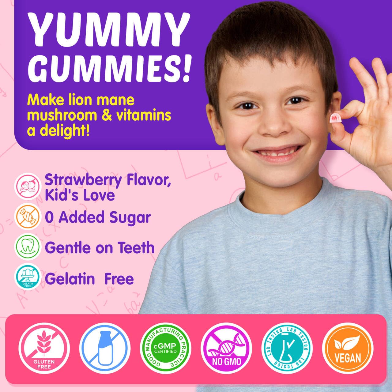 Nextdia Kids Brain Focus Gummies nutritional information