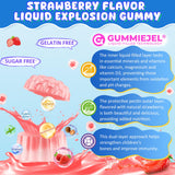 Nextdia Kids Calcium Gummies with fresh strawberries