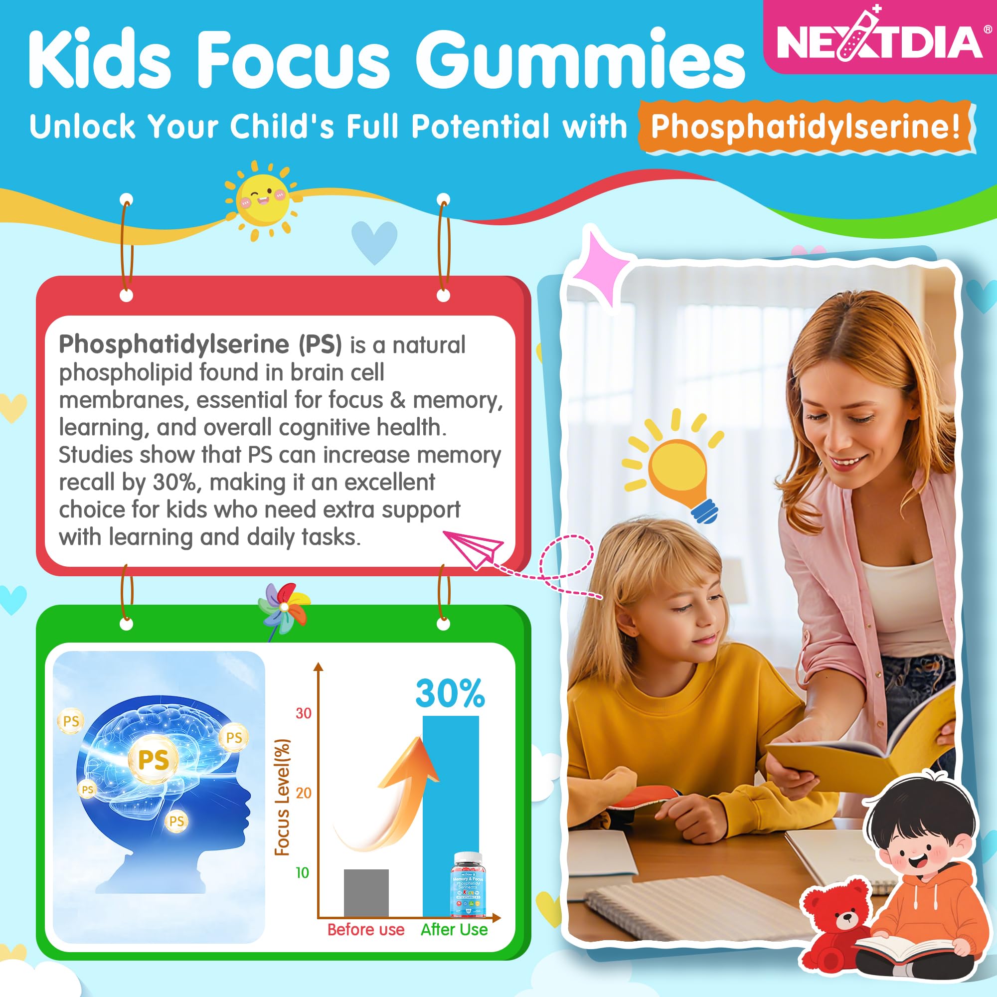Nextdia Kids Gummies with Vitamin C and D3