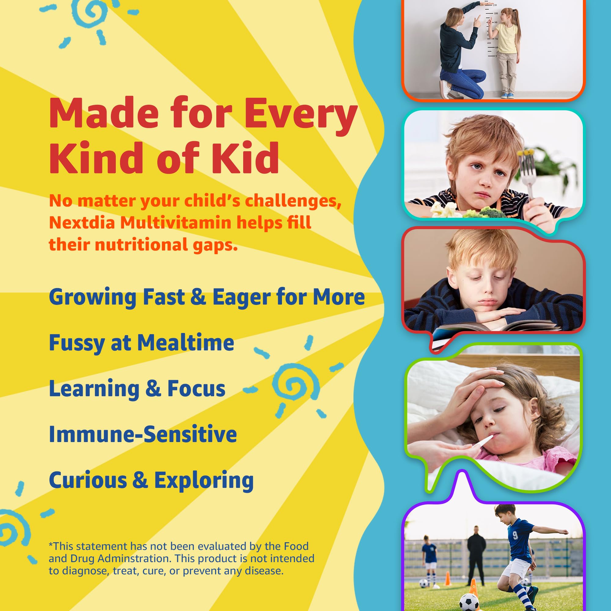 Nextdia Kids Multivitamin Gummies in a child's hand