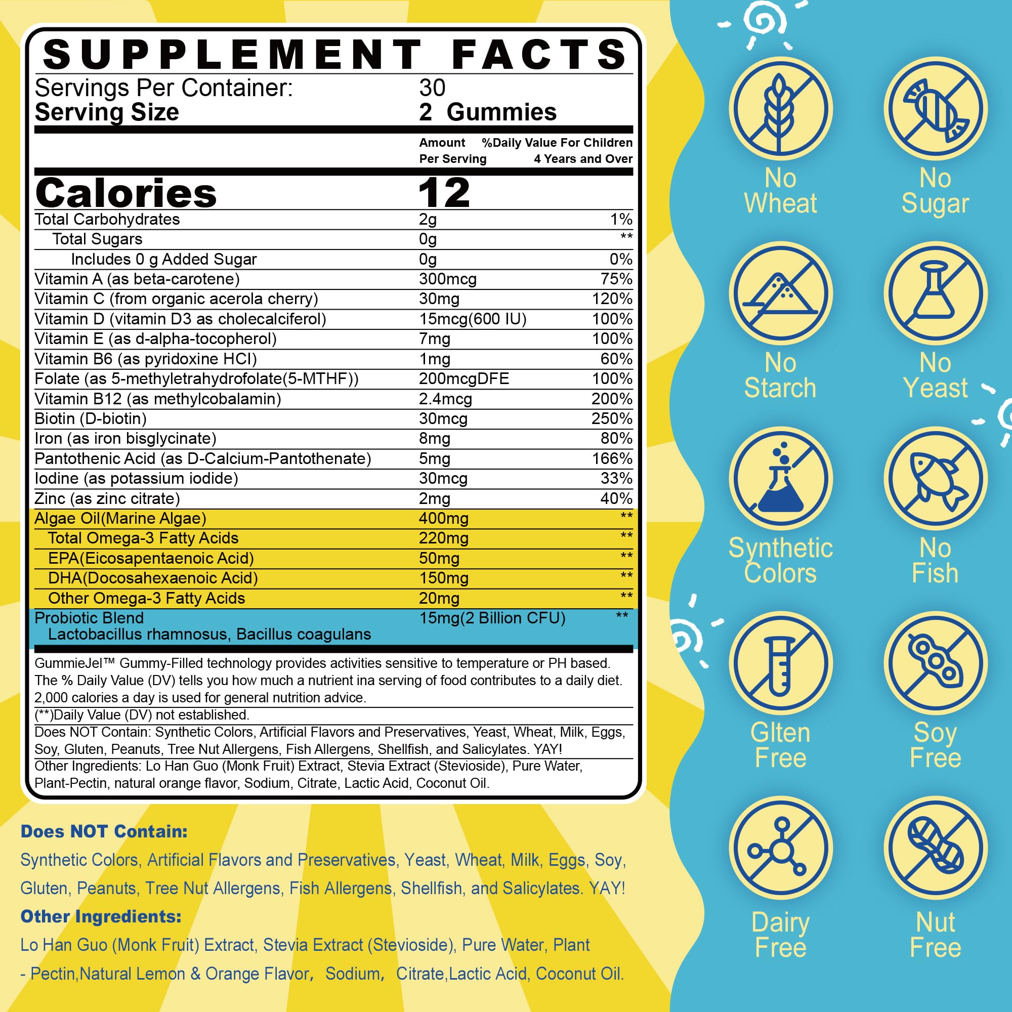 Nextdia Kids Multivitamin Gummies packaging with orange flavour